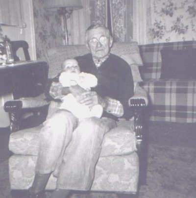 Harry Cunningham and grandchild